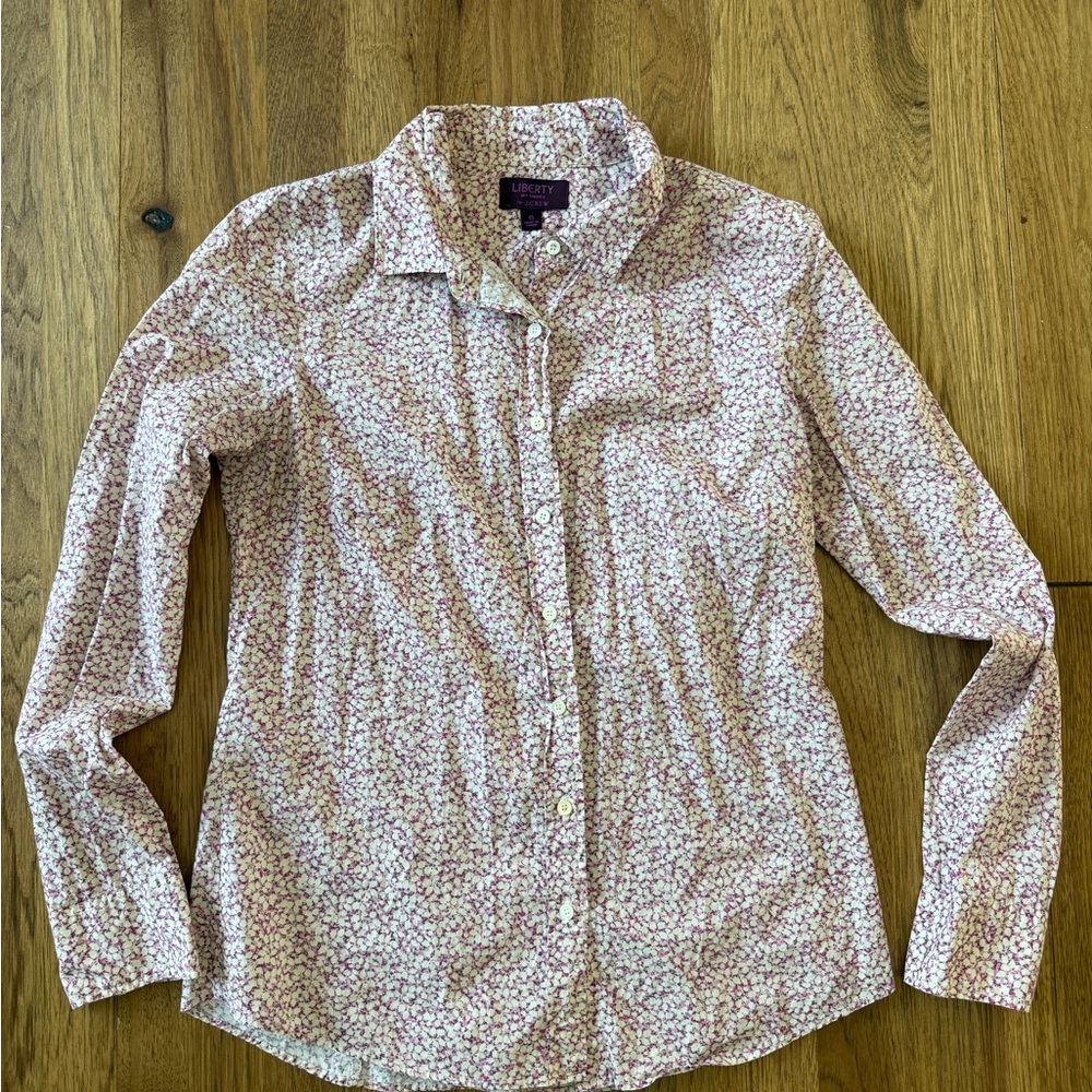 J.‎ Crew Liberty Floral Button Down Shirt Women’s Sz 6  Cottagecore New England